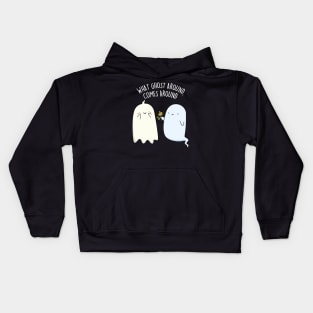 What Ghost Around Comes Around Cute Halloween Pun Kids Hoodie